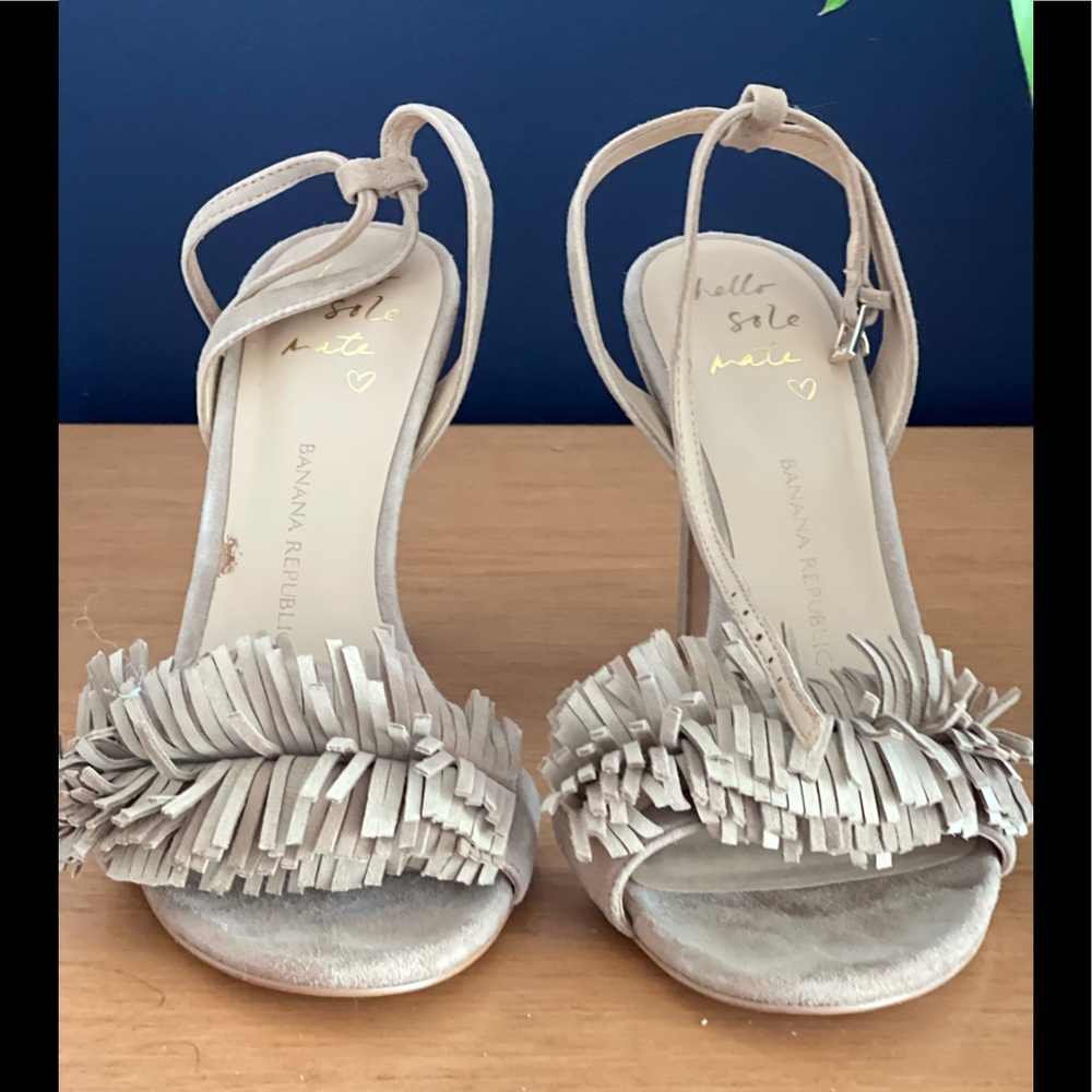 Tan suede Banana Republic sandals